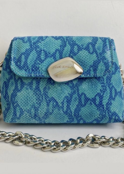 Clic Jewels Maya MiniBag Blue Python